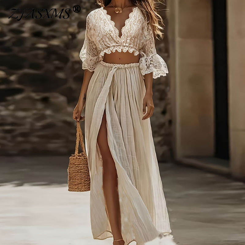 Female Formal Wear - Setelan Dua Potong Wanita Gaya Bohemian