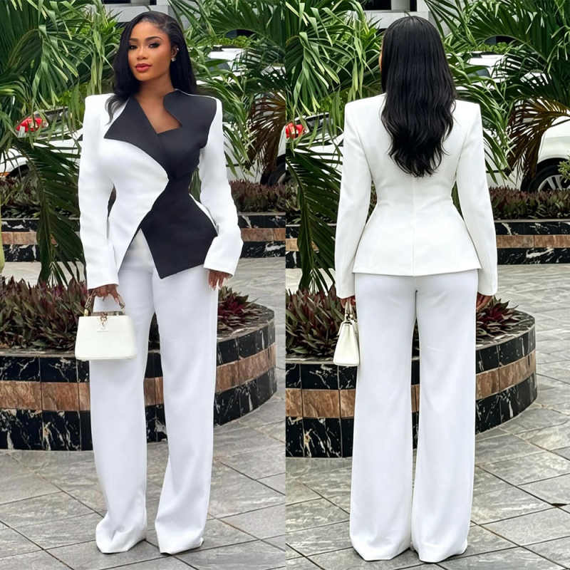 Unique Women'S Formal Wear - Jas Wanita Desain Unik Setelan Hitam