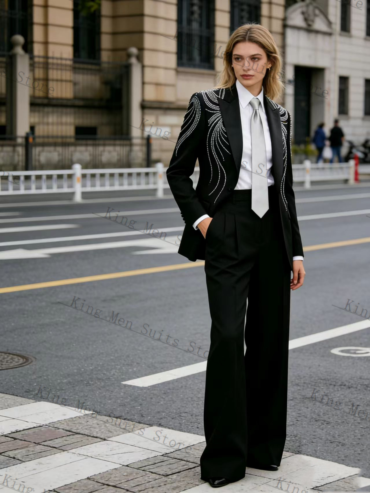 Women Formal Wear Black - Setelan Wanita Hitam 2 Potong Blazer