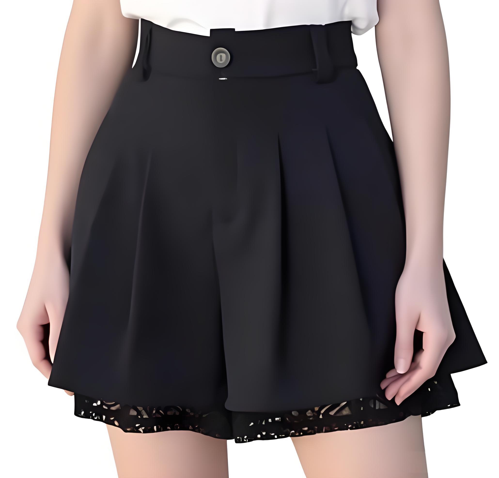 Women Formal Wear Trousers - Celana Kulot Wanita Berpinggang Tinggi, Lipit,