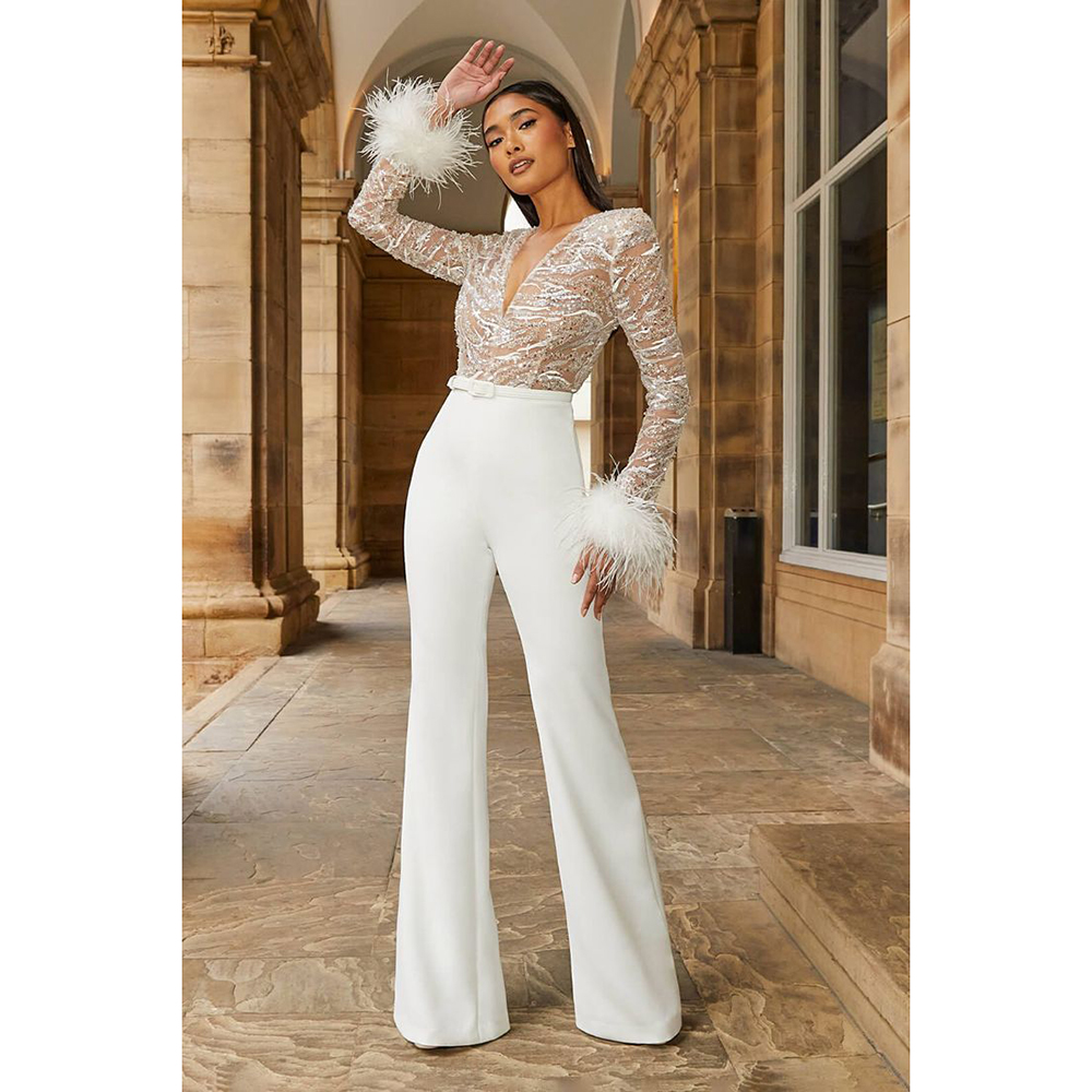 Women'S Formal Jumpsuit Evening Wear - Gaun malam cantik jumpsuit untuk wanita