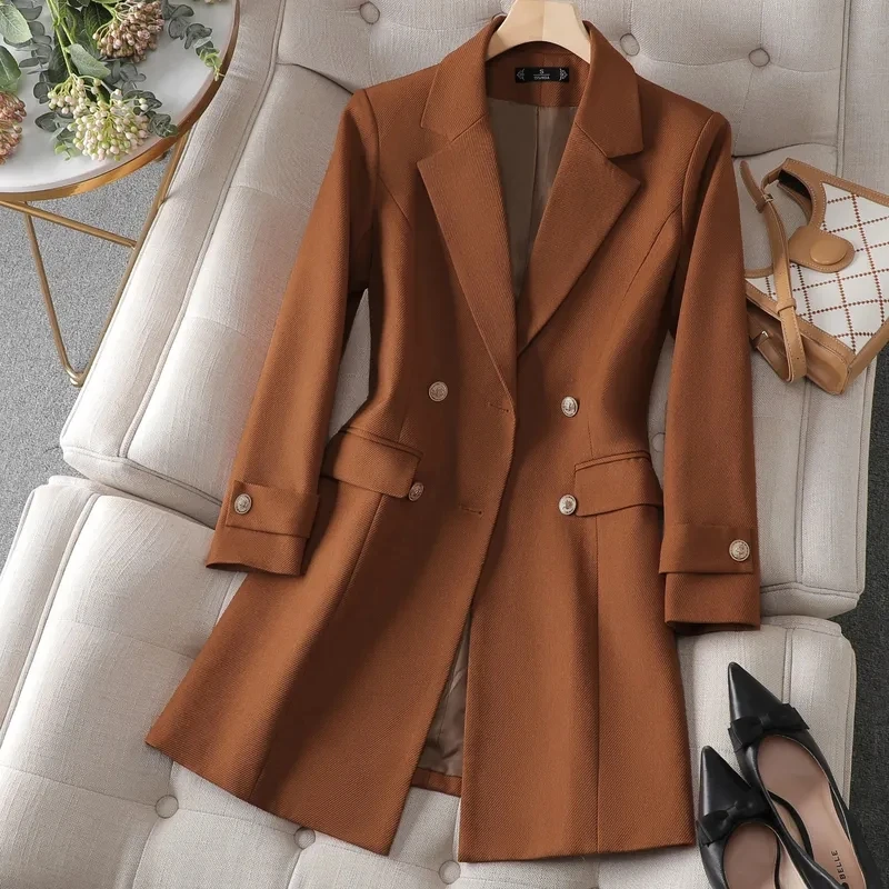 Women Formal Wear Black - Jaket panjang musim gugur dan dingin