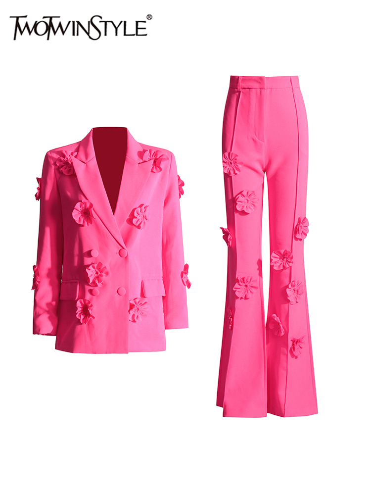 Women Formal Wear Trousers - TWOTWINSTYLE Set pakaian applique wanita, setelan