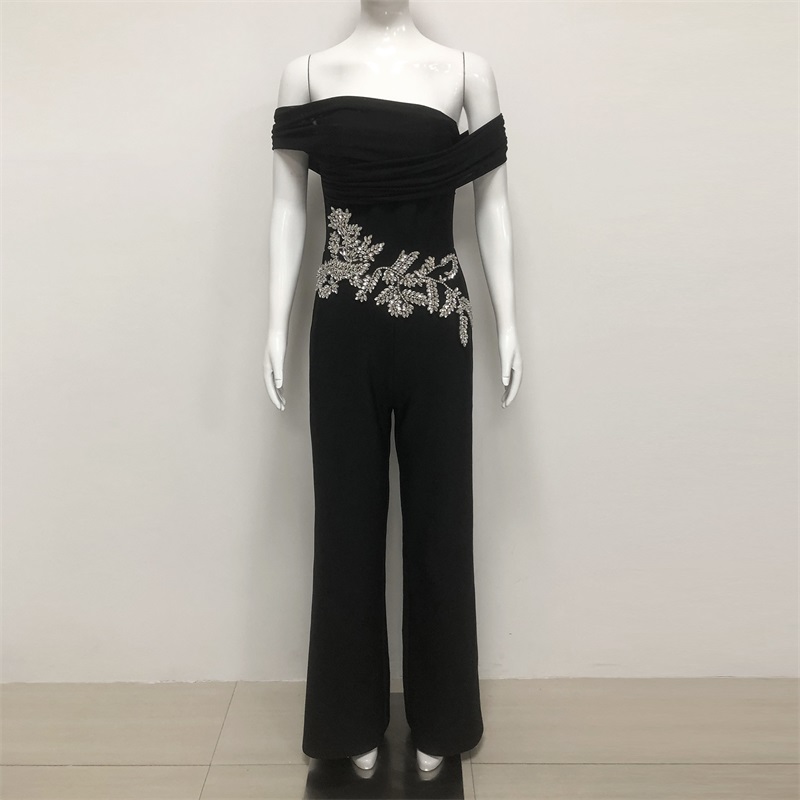 Jumpsuit Wanita Kristal Hitam  - Women'S Formal Jumpsuit Evening Wear ulasan dan harga