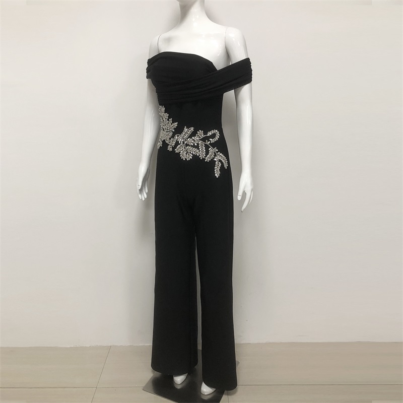 Jumpsuit Wanita Kristal Hitam  - Women'S Formal Jumpsuit Evening Wear ulasan dan harga