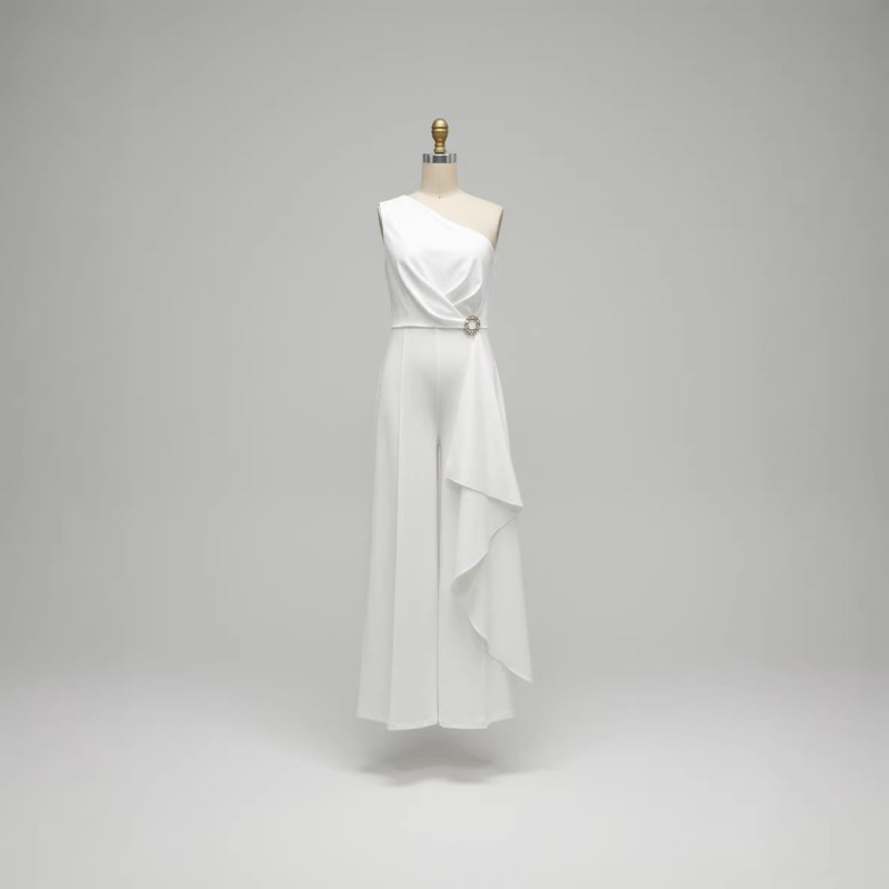 Jumpsuit Wanita Elegan Putih S - Women'S Formal Jumpsuit Evening Wear ulasan dan harga