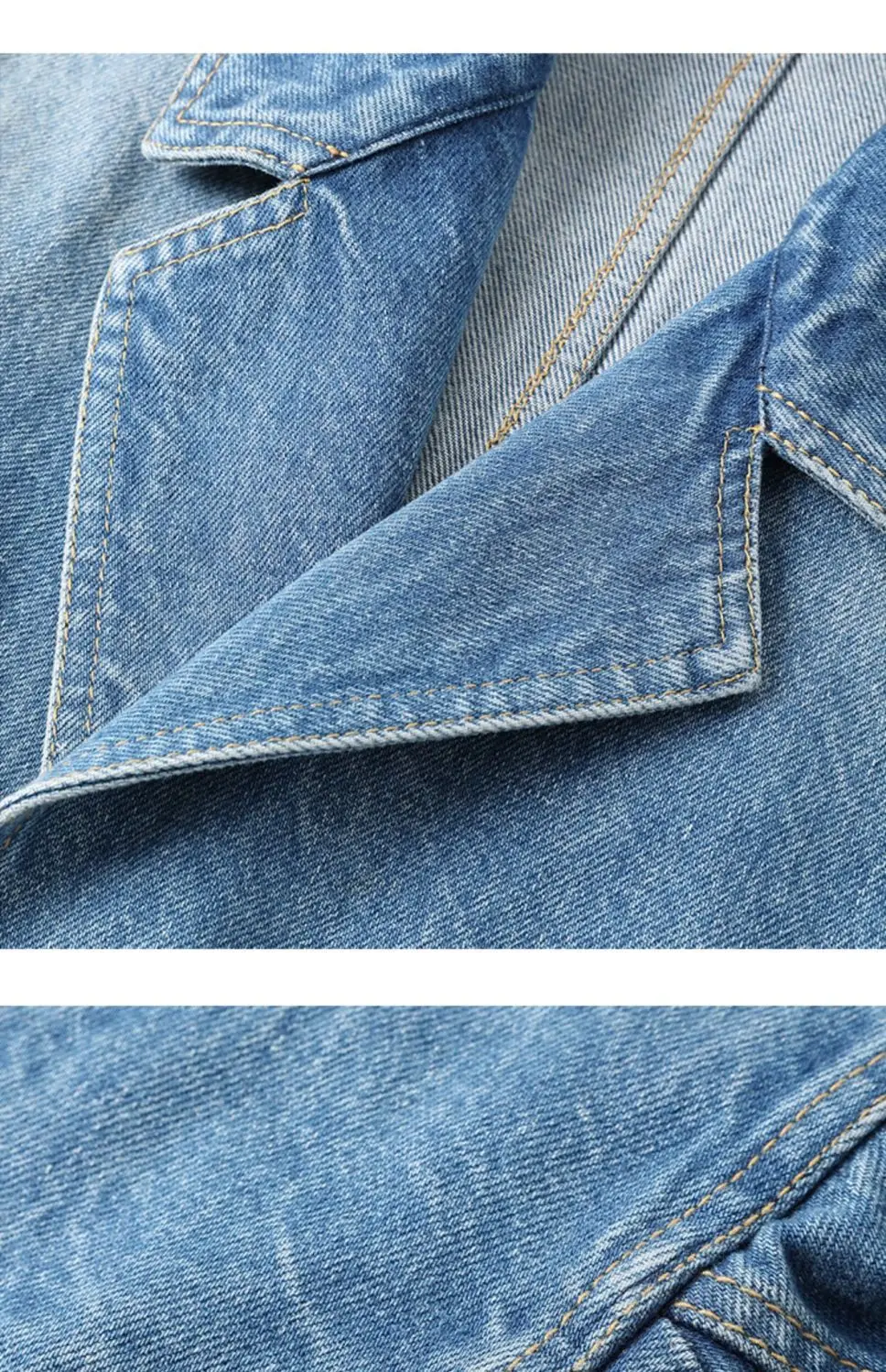 Jaket Denim Retro Biru Dicuci  - Unique Women'S Formal Wear ulasan dan harga