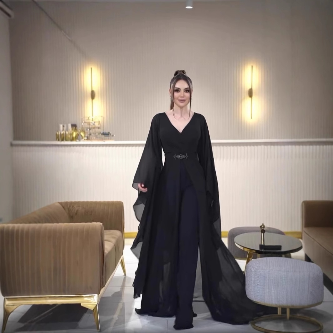 Gaun Jumpsuit Wanita Arab Hita - Women'S Formal Jumpsuit Evening Wear ulasan dan harga