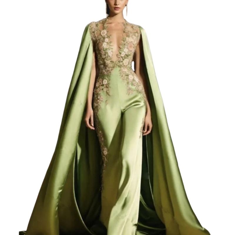 Jumpsuit Prom Hijau Elegan den - Women'S Formal Jumpsuit Evening Wear ulasan dan harga