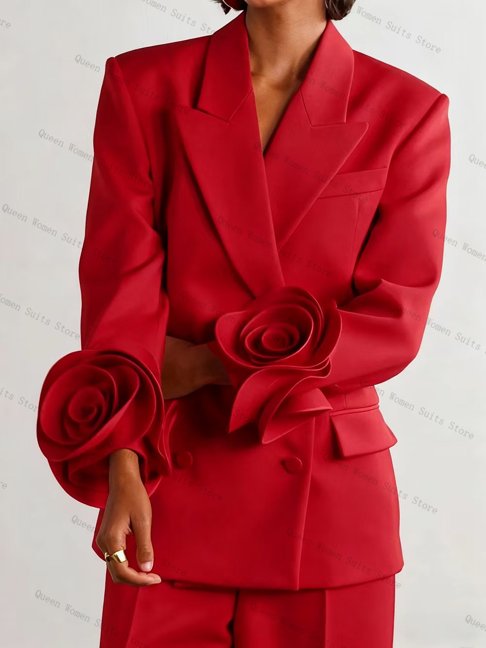 Setelan Jas Wanita Merah Mewah - Women Formal Wear Trousers ulasan dan harga
