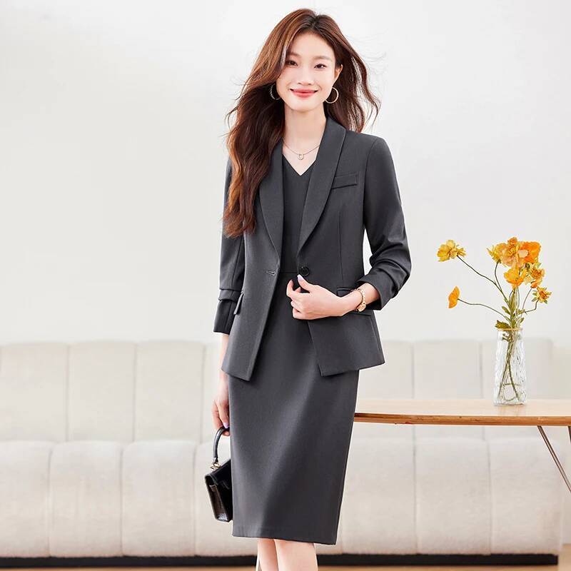 Setelan Bisnis Wanita Berkuali - Women Formal Wear Blazer Set ulasan dan harga