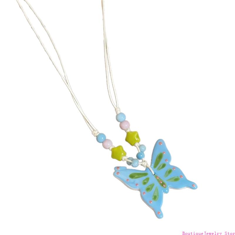 E1PE Kalung Pesona Kupu-kupu B - Women Formal Wear Ethnic ulasan dan harga