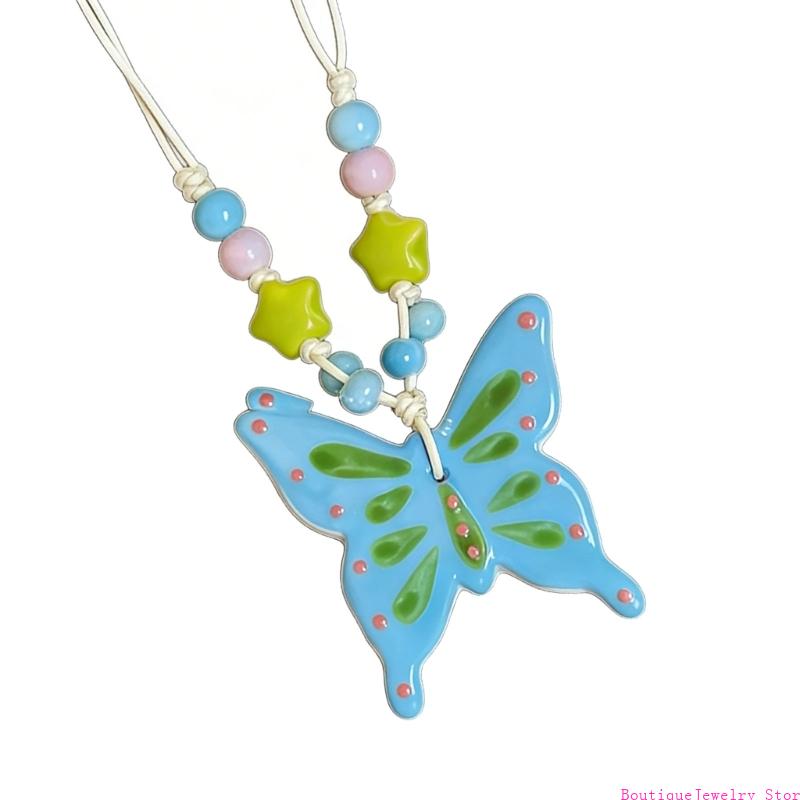 E1PE Kalung Pesona Kupu-kupu B - Women Formal Wear Ethnic ulasan dan harga