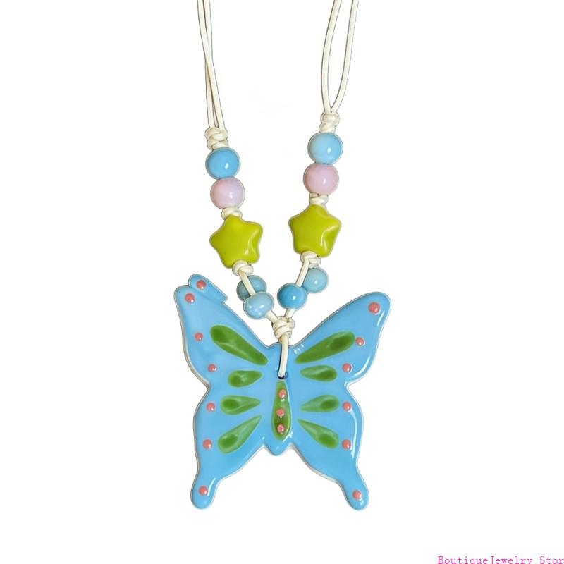 E1PE Kalung Pesona Kupu-kupu B - Women Formal Wear Ethnic ulasan dan harga