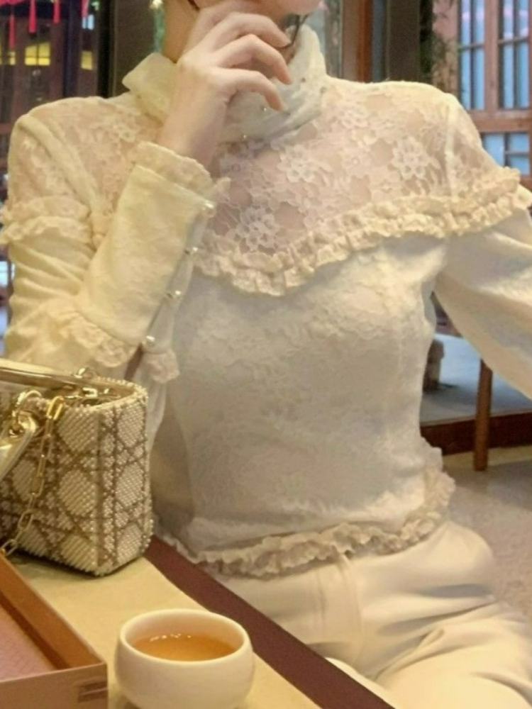 Bodysuit Lengan Panjang Elegan - Turtleneck Bodysuit Office ulasan dan harga