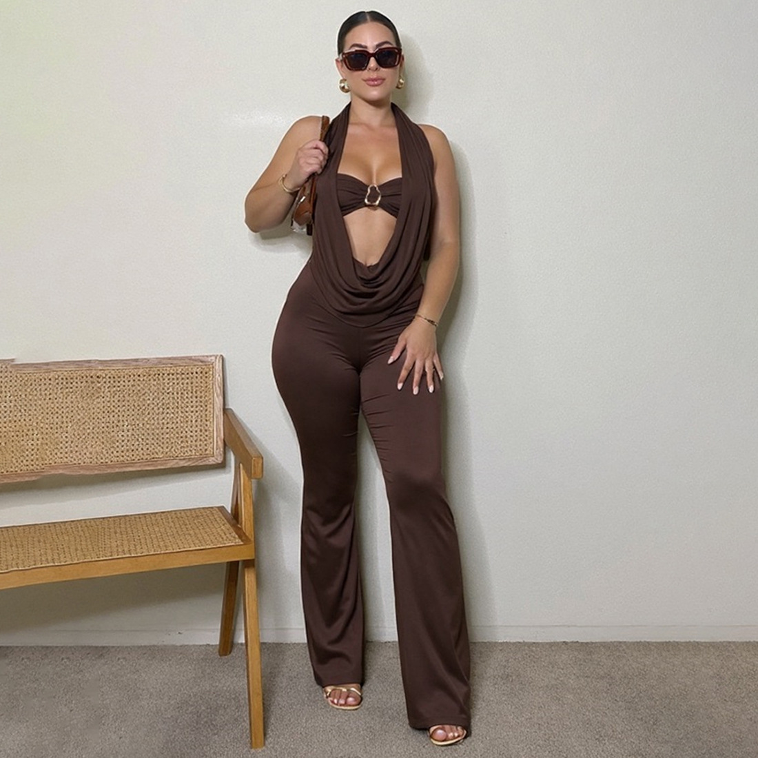 Jumpsuit Wanita Hitam 2 Potong - Women'S Formal Jumpsuit Evening Wear ulasan dan harga