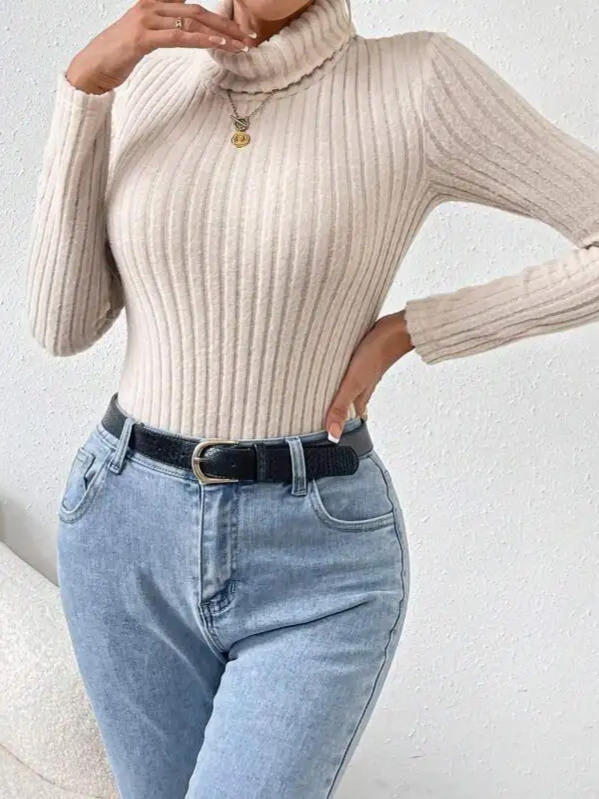 Foamlina2025 baju terusan raju - Turtleneck Bodysuit Office ulasan dan harga