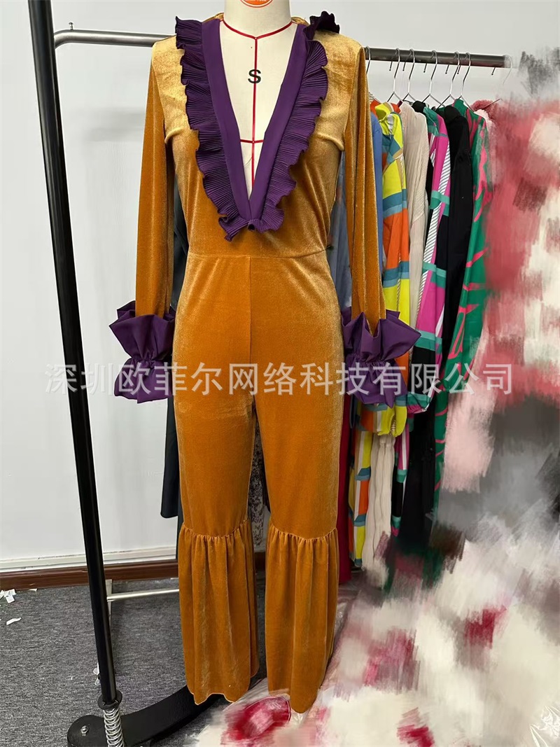 Jumpsuit Wanita Beludru Ungu K - Women'S Formal Jumpsuit Evening Wear ulasan dan harga